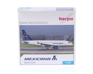 Schaal 1:500 Herpa 509138 Airbus A318 Mexicana Airlines Reg. XA-UBY #8345