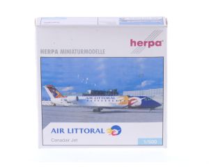 Schaal 1:500 Herpa 513234 Canadair Jet Air Littoral Reg. F-GPTK #8356