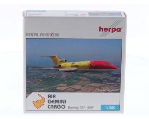 Schaal 1:500 Herpa 503198 Boeing 727-100F Air Gemini Cargo Reg. S9-BAH #8541