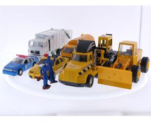 Set voertuigen: auto's, vrachtwagens, shovels en met accessoires #8561