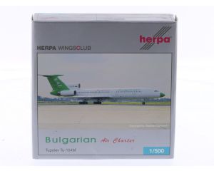 Schaal 1:500 Herpa 510899 Tupolev Tu-154M Bulgarian Air Charter Reg. LZ-LCX #8605