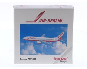 Schaal 1:500 Herpa 511193 Boeing 737-800 Air Berlin Reg. D-ABAH #8632