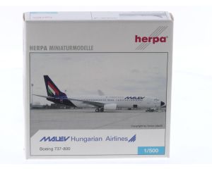 Schaal 1:500 Herpa 505543 Boeing 737-800 Malev Hungarian Airlines Reg. HA-LOK #8635