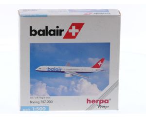 Schaal 1:500 Herpa 503822 Boeing 757-200 balair Reg. HB-IHS #8638