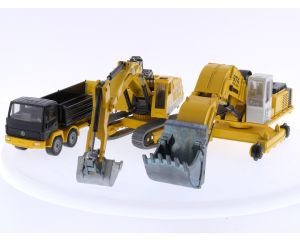 Schaal 1:55 Siku 2616, 3510 en 3528 set van 3 bouwvoertuigen #8663