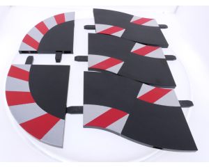 Schaal 1:24 Carrera 20020590 binnenkant schouder voor bocht 1/30° (6), eindstuk (2) #8794