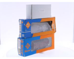 Schaal H0 Roco 4303, 4304 en 4308 set van 3 goederenwagen van de DB #8846