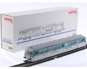 Schaal H0 Märklin 3429 motorwagen BR515 'Nokia' van de DB. Delta/digitaal #8990