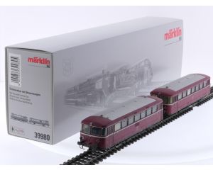 Schaal H0 Märklin 39980 railbus 798 met stuurstandrijtuig 998 van de DB. Digitaal #9002