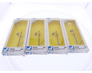 Schaal H0 Viessmann 6065 set van 4 houten mastlampen hoogte 90 mm #9065