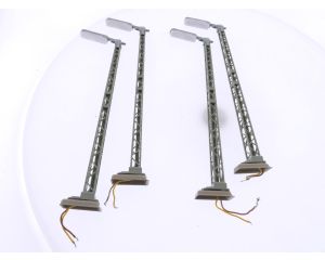 Schaal H0 Märklin 7283 set van 4 torenmastlampen #9068