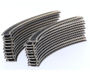 Schaal N Fleischmann Piccolo 9125 gebogen rail R2 45° 20 st. #9090