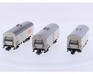 Schaal H0 Märklin 4667, 4620 en 4415 set van 3 goederenwagons van de DB #9114