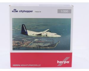 Schaal 1:200 Herpa 559652 Fokker 50 "Stavanger" KLM Cityhopper Reg. PH-KVC #9148