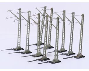 Schaal H0 Märklin 7509 bovenleidingmast losse voet k-rail zakje á 10st. #9162