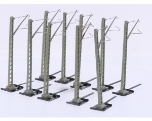 Schaal H0 Märklin 7509 bovenleidingmast losse voet k-rail zakje á 10st. #9162