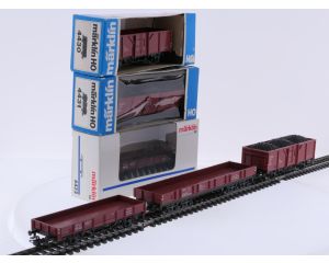 Schaal H0 Märklin 4423, 4430, 4431 en 4473 set van 6 goederenwagons van de DB #9173