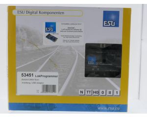 Schaal N, TT, H0, 0 II en 1 ESU 53451 LokProgrammer set #9182