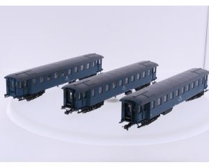 Schaal H0 Sachsenmodelle 14128 en 211290 set van 3 personenrijtuigen van de DB #9208