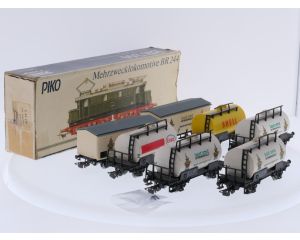 Schaal H0 Piko 1903056 BR 244 met 7 goederenwagens van de DB #9214