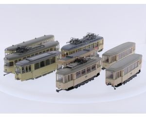 Schaal H0 Liliput/Kato tram-set Dusseldorf en Leverkusen #9235