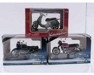 Schaal 1:18 Maisto en Solido 39540, 53454 en 84043 set motoren en een scooter #9289