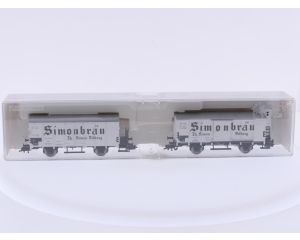 Schaal H0 Fleischmann NEW OLD STOCK 80 5347K bierwagenset 'Somonbräu Bitburg' van de DR #9466