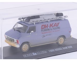 Schaal 1:43 Greenlight 86560 1986 Dodge Ram Van Oh-Kay plumbing & Heating 'Home alone' #9625