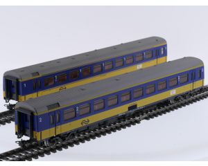 Schaal H0 Märklin 4164 en 4165 set van 2 ICR personen rijtuigen 1e en 2e kl. van de NS #6986