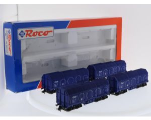 Schaal H0 Roco 44059 set van 4 Coilwagens van de NS #9700