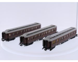 Schaal H0 Liliput 26000 en 2x 26500 set van 3 personenrijtuigen van de CIWL #9714