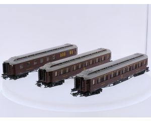 Schaal H0 Liliput 26000 en 2x 26500 set van 3 personenrijtuigen van de CIWL #9714