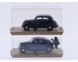 Schaal 1:43 Brumm Fiat 508C 1100 Berlina (1937-1939) en Lancia Aprilia gazogène (1939-1944) #9733