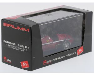 Schaal 1:43 Brumm NEW OLD STOCK R222 Ferrari 156 F1 1° Giancarlo Baghetti G.P. Francia 1961 No. 34 #9734