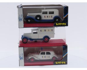 Schaal 1:43 Verem NEW OLD STOCK 550, 551 en 553 set van 3 Circus Knie voertuigen #9759