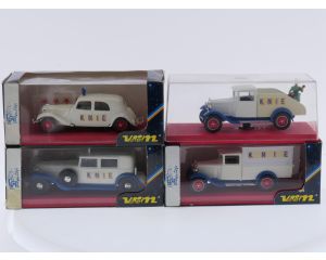 Schaal 1:43 Verem NEW OLD STOCK 550, 551, 552 en 553 set van 4 Circus Knie voertuigen #9760