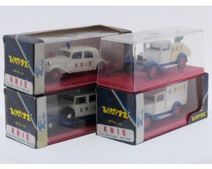 Schaal 1:43 Verem NEW OLD STOCK 550, 551, 552 en 553 set van 4 Circus Knie voertuigen #9760