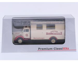 Schaal 1:50 Premium Classixxs NEW OLD STOCK 12400 Mercedes-Benz L3500 "Werkstattwagen Circus Roncalli" #9784