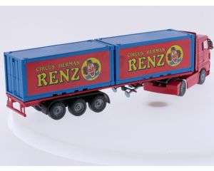 Schaal 1:55 Siku 3424 containertruck MAN "Circus Renz" #9785