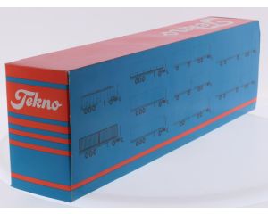 Schaal 1:50 Tekno NEW OLD STOCK Scania 143M/450 2 as Trekker met 3 as Gesloten oplegger J. Bakker & Zoonene B.V. #9829