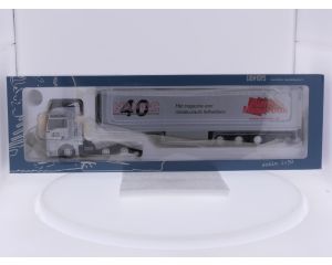 Schaal 1:50 Lion toys NEW OLD STOCK M.A.N. TGA trekker met trailer NAMAC 40 jaar Auto in Miniatuur #9832