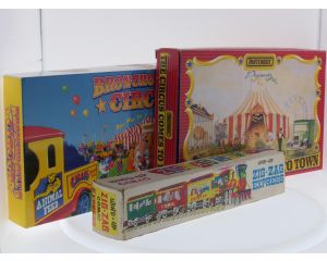 Vintage Circus speelgoedset – Matchbox Circus Collection, Broncho Bill's Circus & Zig-Zag Express #9835