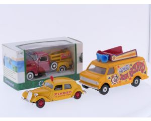Schaal 1:34 / 1:50 Cararama, Corgi en Solido 251D/251XD, 425 en 4554 set van 3 circus voertuigen Pinder #9880