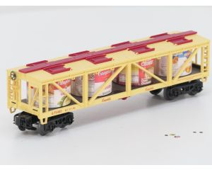 Schaal 0 K-Line 69004 en 675401 set van 2 goederenwagens, 'Great American Truck Flatcar' en 'Campbell’s Soup Tank Car' #8378