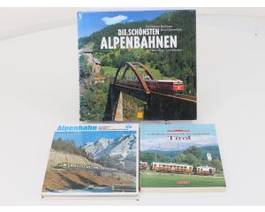 Set van 3 boeken Lokalbahntomantik im südlichen Tirol, Alpenbahn en Die schönsten Alpenbahnen - Hardcover #8718