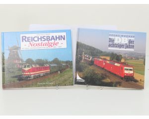 Set van 2 spoorwegenboeken Die DB der achtziger Jahre en  Reichsbahn- Nostalgie - Hardcover #8732