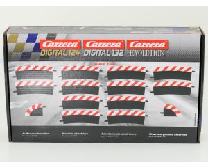 Schaal 1:24 Carrera 20020568 Buitenste schouder voor bocht 4/15° (12), eindstuk (2) #8777