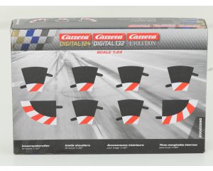 Schaal 1:24 Carrera 20020590 binnenkant schouder voor bocht 1/30° (6), eindstuk (2) #8782