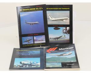 Set van 4 luchtvaartboeken: Nederlandse DC-7’s, DC-8 vliegtuigen, Transavia en Martinair #8933