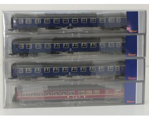 Schaal H0 Roco 74104 en 74105 set: 1/2 4-tlg. F-Zug „Toller Bomberg“ en 2-tlg. F-Zug "Bomberg" van de DB #9127